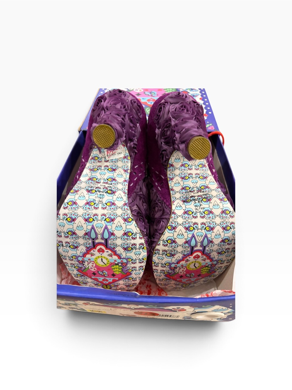 Irregular Choice Abigail’s Party Purple Rosette Boots EU 41 US 10 Rare - Picture 8 of 8
